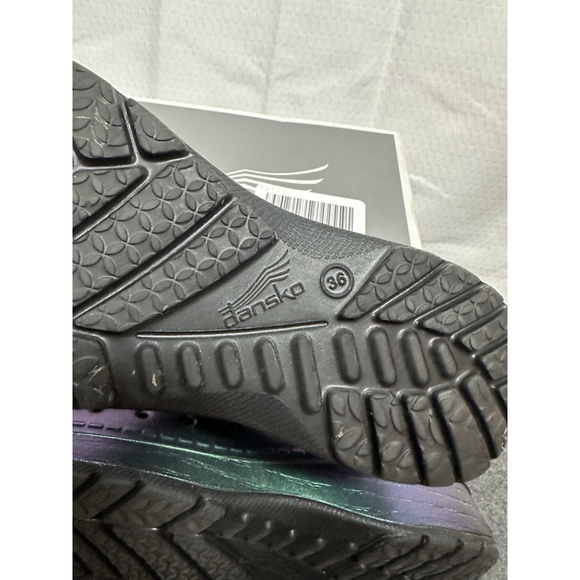 Dansko Kane Clogs Black Iridescent Size 36 NIB Flawed 514-5110200 Slip On - Picture 6 of 7